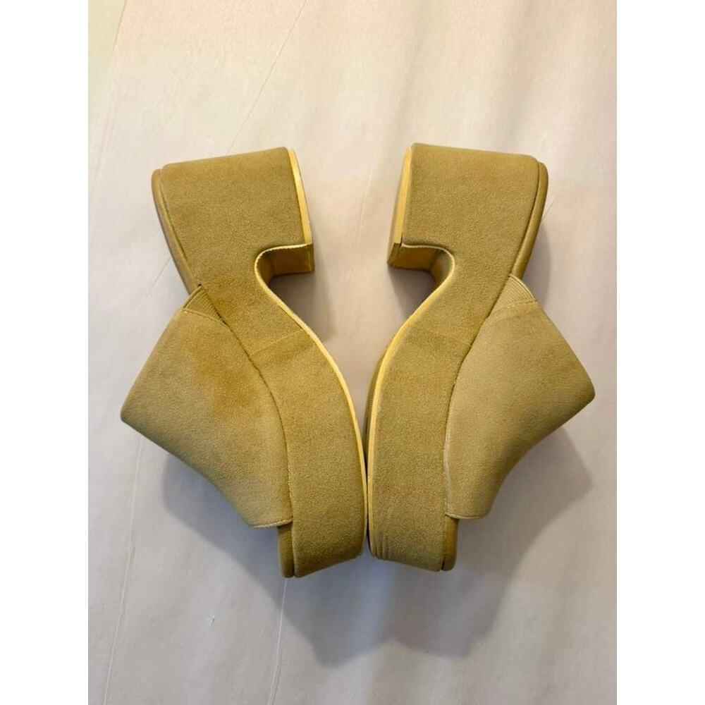 Matisse Exclusive for Anthropologie Terry Platform Heeled Sandals sz. 8 in Beige - Picture 3 of 6